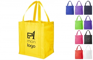 Grand sac cabas de course publicitaire personnalisé pas cher 