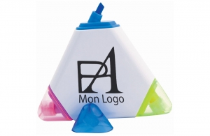 Surligneur 3 couleurs publicitaire à personnaliser avec logo entreprise 