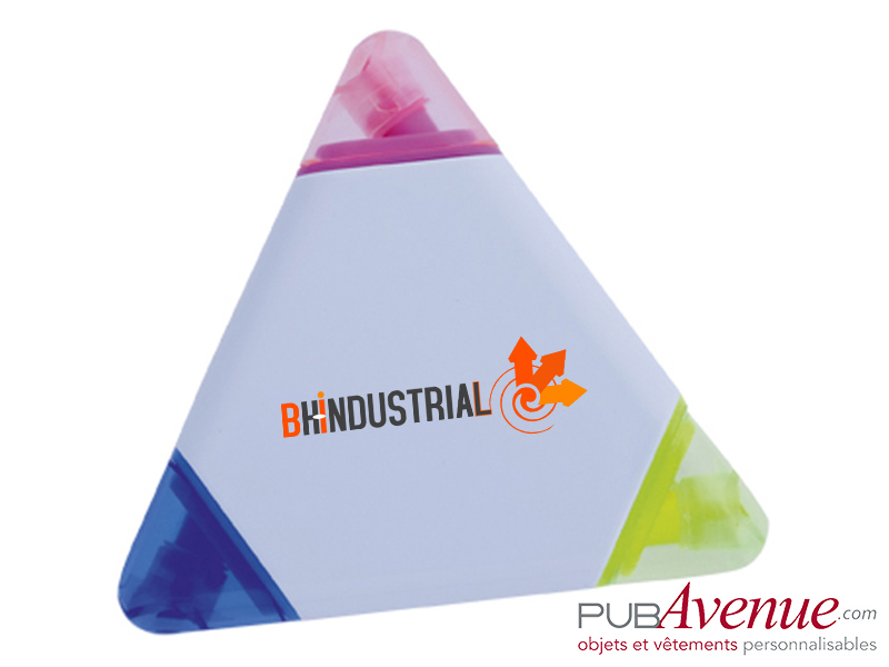 Marqueur triangle publicitaire feutre fluo Marqueur triangle publicitaire feutre fluo