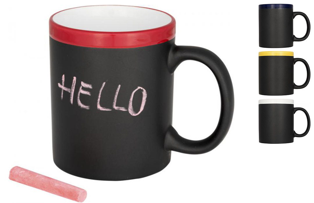 Mug ardoise en céramique publicitaire personnalisable pas cher 