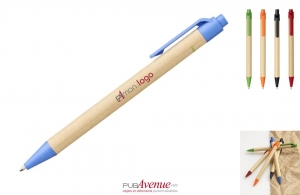 Stylo en carton recyclé et plastique de maïs personnalisable 