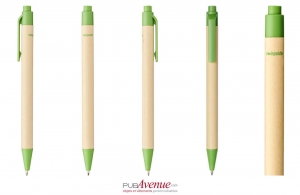 Stylo en carton recyclé et plastique de fécule de maïs