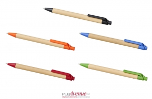 Stylo en carton recyclé et plastique de fécule de maïs