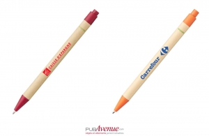 Stylo en carton recyclé et plastique de fécule de maïs