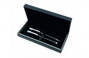 Parure de stylo et roller luxe en métal à personnaliser pour cadeau entreprise 