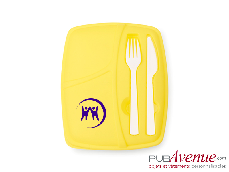 Lunchbox publicitaire avec couverts Lunchbox publicitaire avec couverts