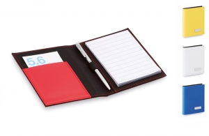 Bloc-notes publicitaire en similicuir avec stylo à personnaliser pas cher 