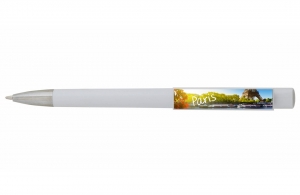 Stylo en plastique Rostel personnalisable avec epoxy doming de votre logo 