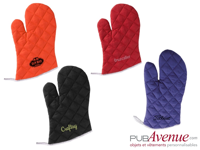 Gant cuisine matelassée personnalisable Gant cuisine matelassée personnalisable