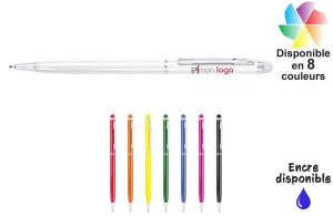 Stylet stylo bille en aluminium publicitaire personnalisable en gravure pas cher 