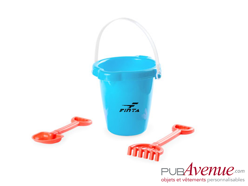 Seau râteau et pelle de plage promotionnels Seau râteau et pelle de plage promotionnels