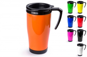 Grande tasse en plastique colorée à personnaliser avec logo publicitaire 