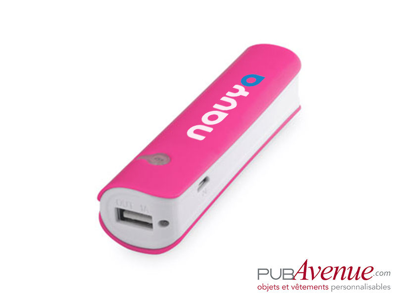 Chargeur nomade personnalisable portable 2200mAh Chargeur nomade personnalisable portable 2200mAh