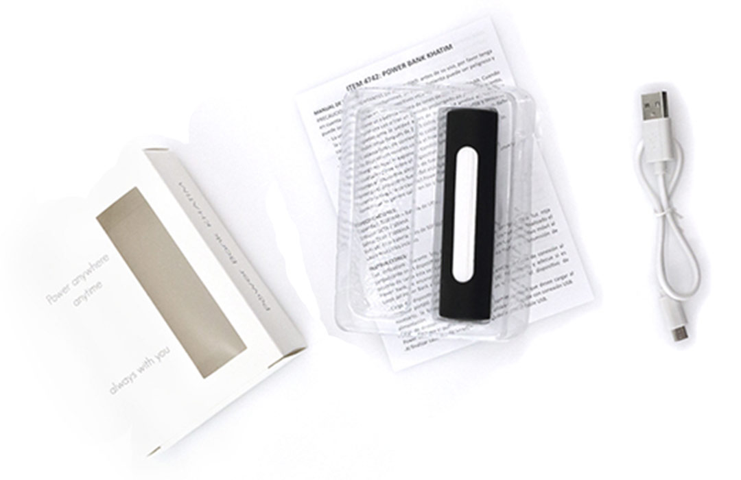 Batterie externe publicitaire avec ventouse 2200 mAh