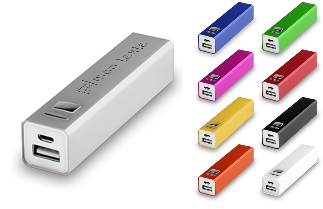 Batterie de secours 2200 mAh en aluminium 