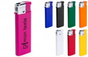 Briquet rechargeable personnalisé logo texte publicitaire 