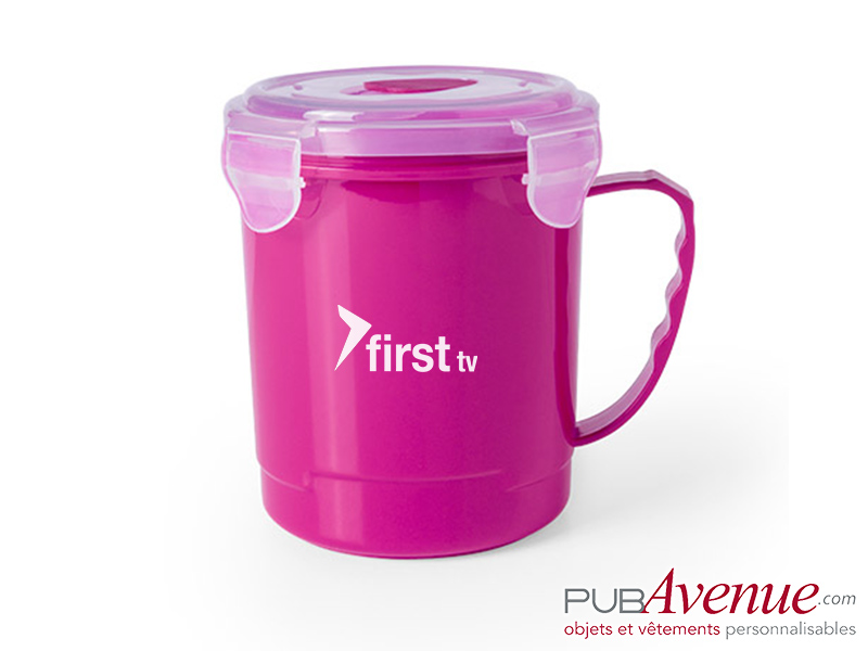 Tasse à soupe personnalisée avec couvercle Tasse à soupe personnalisée avec couvercle