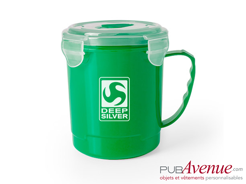 Tasse à soupe personnalisable avec couvercle Tasse à soupe personnalisable avec couvercle