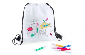 Sac à dos coloriable avec feutres à personnaliser pas cher 