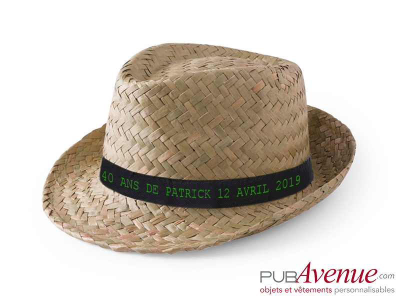 Chapeau paille personnalisé mariage Chapeau paille personnalisé anniversaire