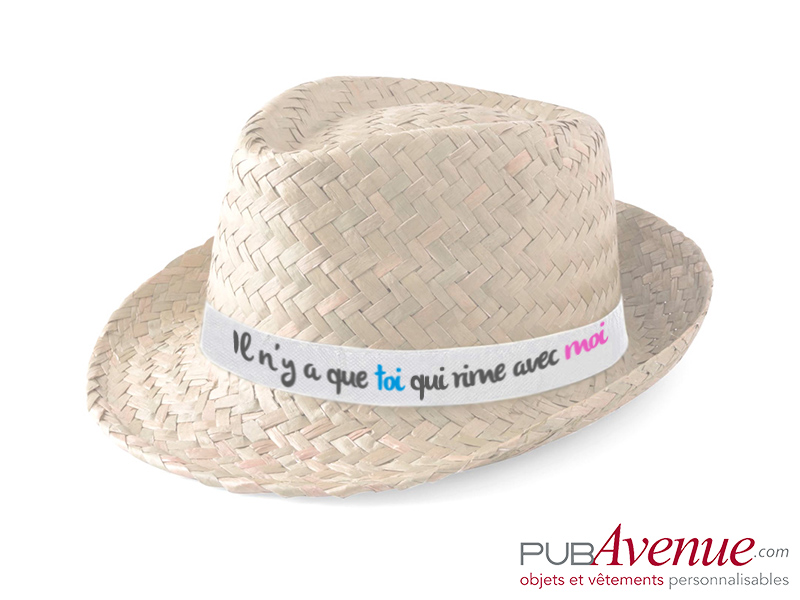 Chapeau paille mariage personnalisé Chapeau paille mariage personnalisé