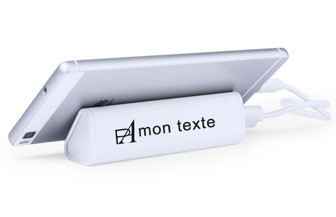 Powerbank personnalisé 2200 mAh fonction socle pour smartphone 