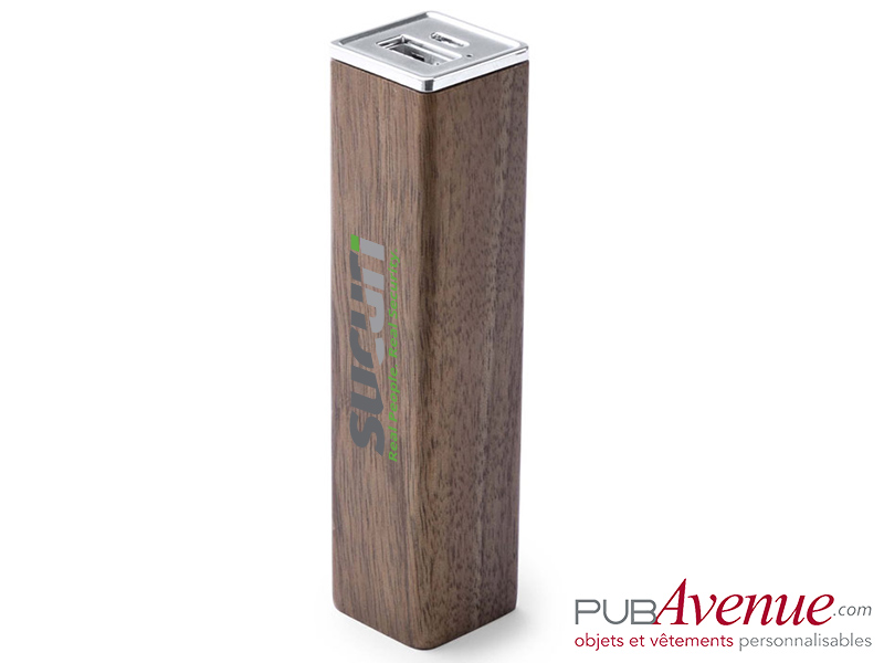 Powerbank bois 2200 mAh publicitaire Powerbank bois 2200 mAh publicitaire