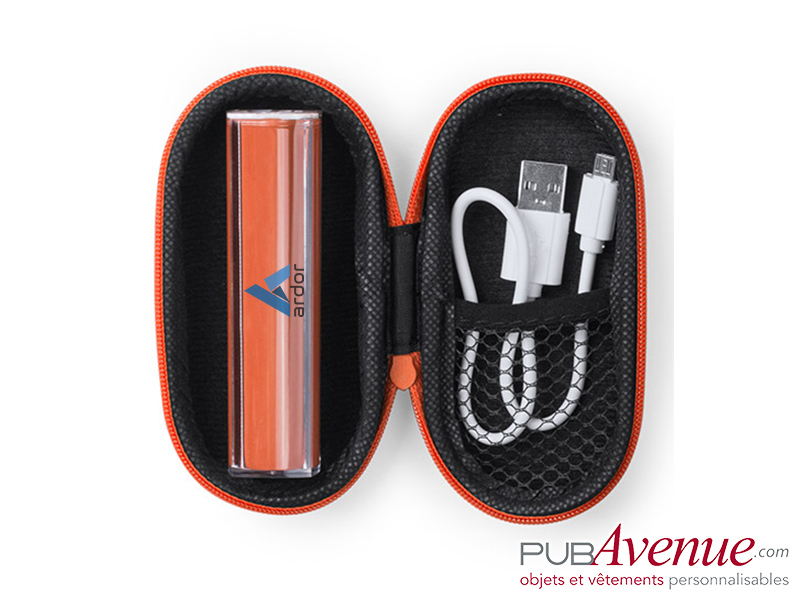 Kit chargeur nomade personnalisé 2200mAh Kit chargeur nomade personnalisé 2200mAh