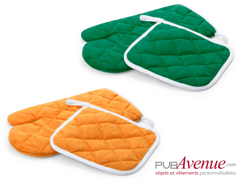 Gant cuisine avec manique personnalisable Gant cuisine avec manique personnalisable