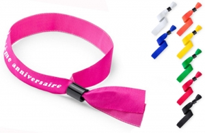 Bracelet tissus personnalisée pour anniversaire goodies cadeau invités pas cher 