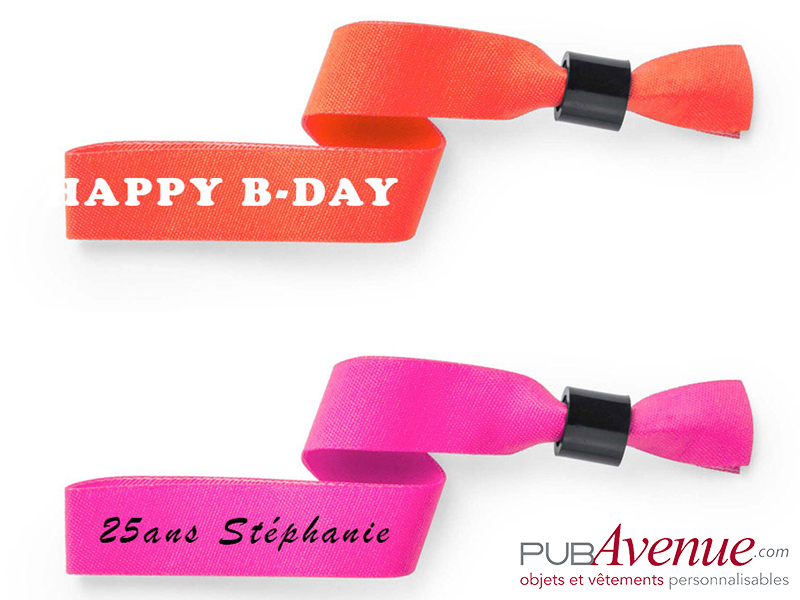 Bracelet tissus personnalisé anniversaire Bracelet tissus personnalisé anniversaire