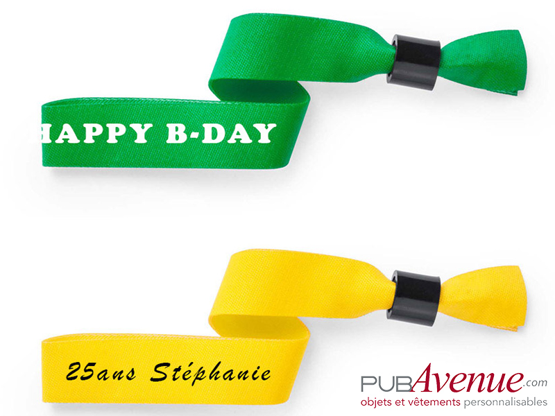 Bracelet tissus personnalisé anniversaire Bracelet tissus personnalisé anniversaire