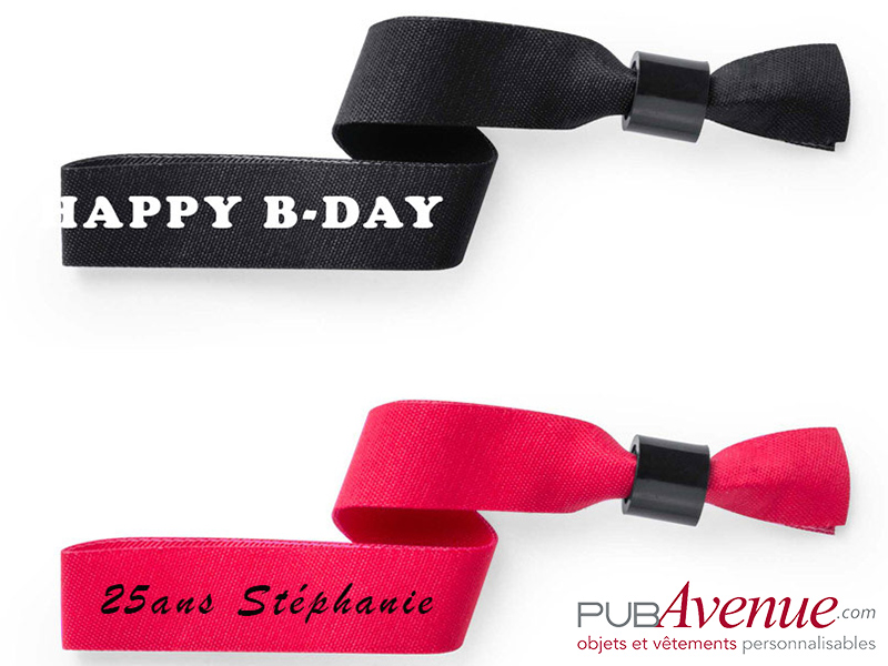 Bracelet tissus personnalisé anniversaire Bracelet tissus personnalisé anniversaire