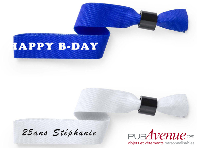 Bracelet tissus personnalisé anniversaire Bracelet tissus personnalisé anniversaire