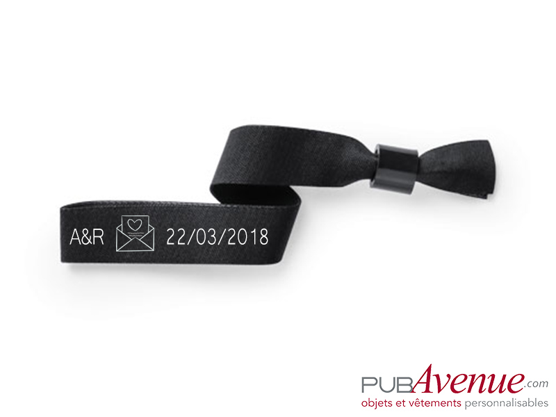 Bracelet tissus mariage personnalisable Bracelet tissus mariage personnalisable