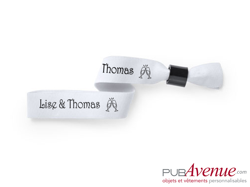 Bracelet tissus personnalisé mariage Bracelet tissus personnalisé mariage