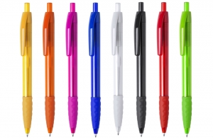 Stylo publicitaire en plastique translucide