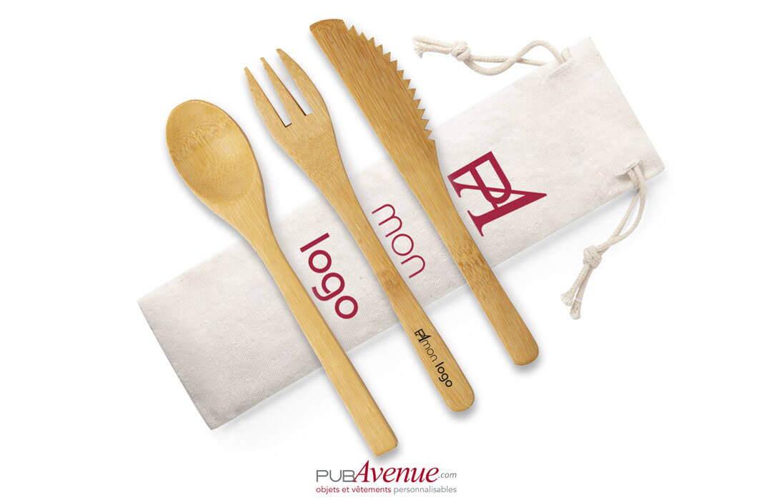 Ensemble de 3 Cuillères Spatules de Cuisine en Bois de Bambou avec