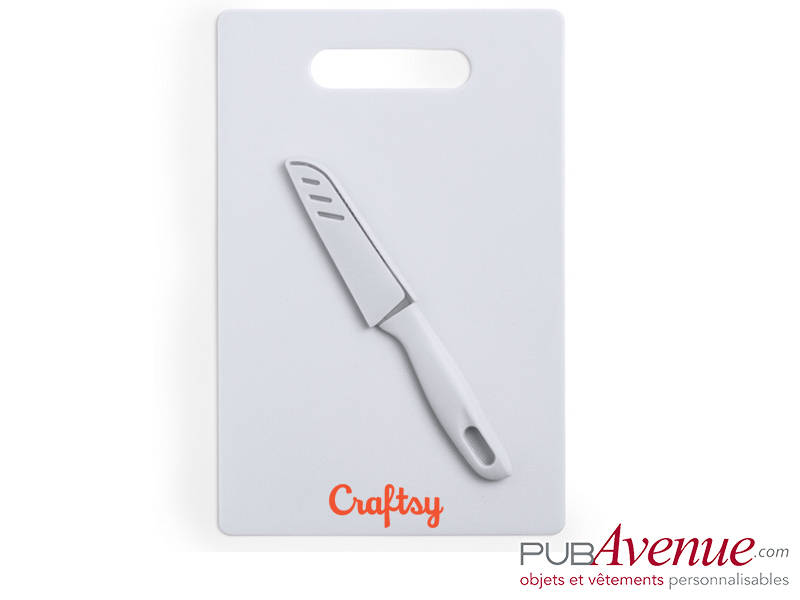 Planche cuisine personnalisable avec couteau