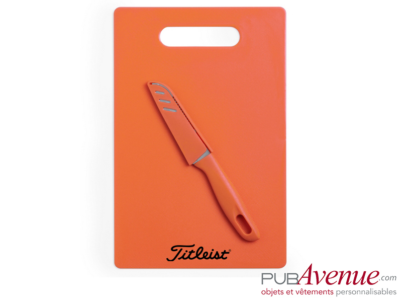 Planche cuisine publicitaire avec couteau Planche cuisine publicitaire avec couteau