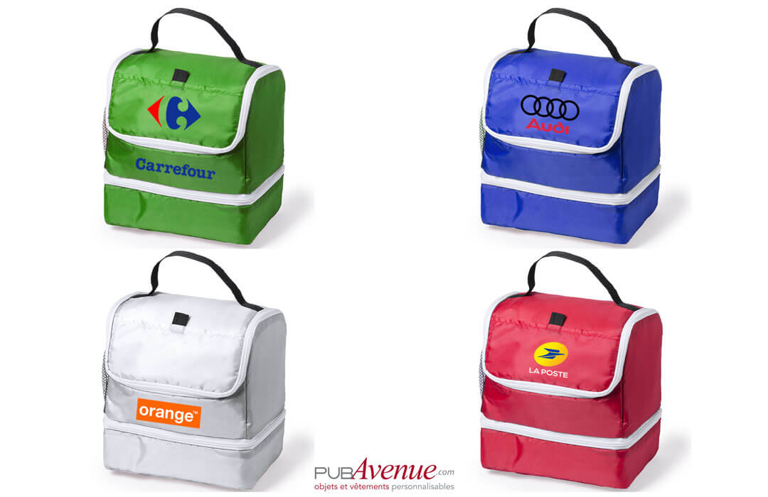 Sac isotherme repas lunch box multipoche personnalisable