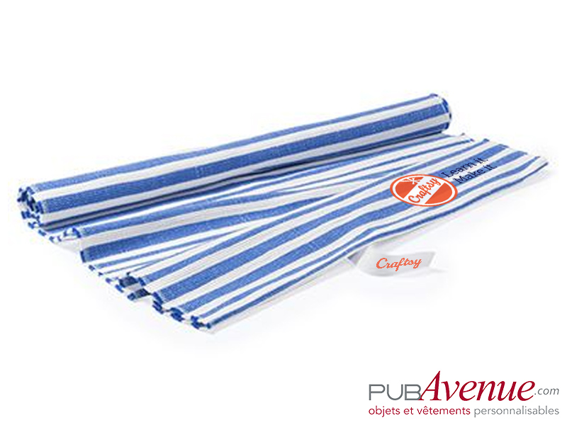 Natte de plage personnalisable à rayures Natte de plage personnalisable à rayures