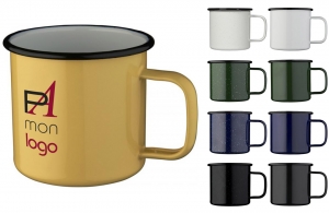 Mug personnalisé en métal émaillé