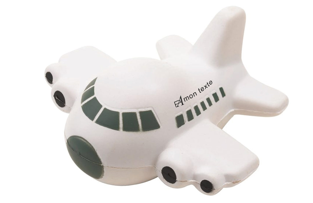 anti-stress en forme d'avion à personnaliser avec logo publicitaire par cher 
