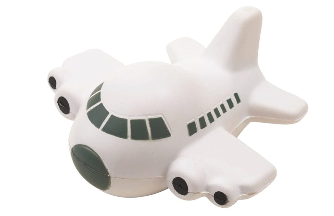 Objet anti-stress publicitaire en forme d'avion