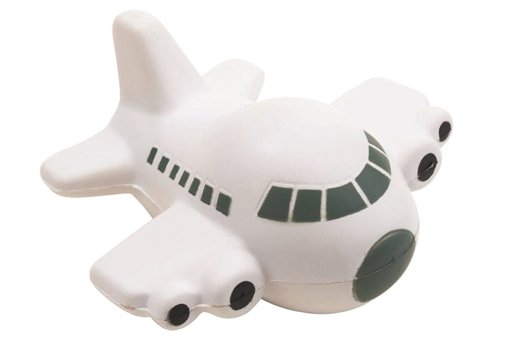 Objet anti-stress publicitaire en forme d'avion