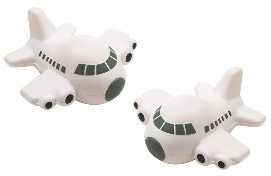 Objet anti-stress publicitaire en forme d'avion