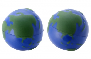 Balle anti-stress personnalisé en forme de globe