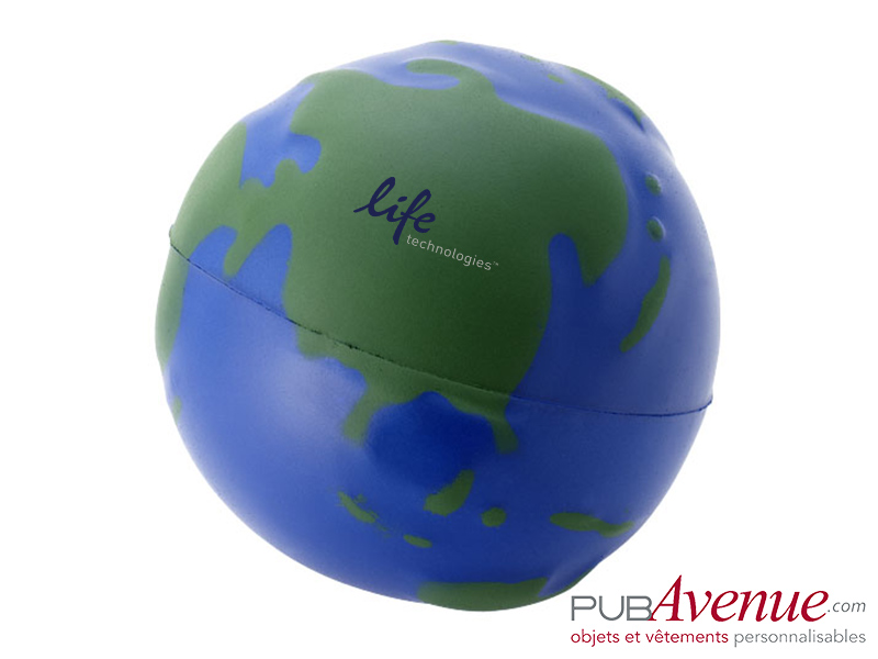 Globe anti-stress personnalisé Globe anti-stress personnalisé