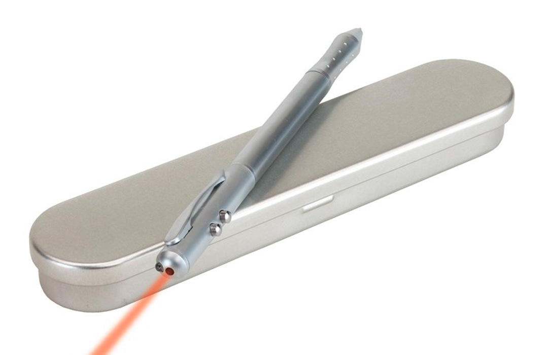 Pointeur laser dans son étui alu à personnaliser